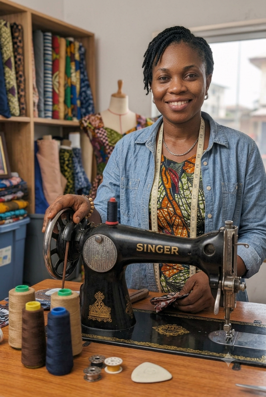 Casual personal photo of Adaora, small business owner
